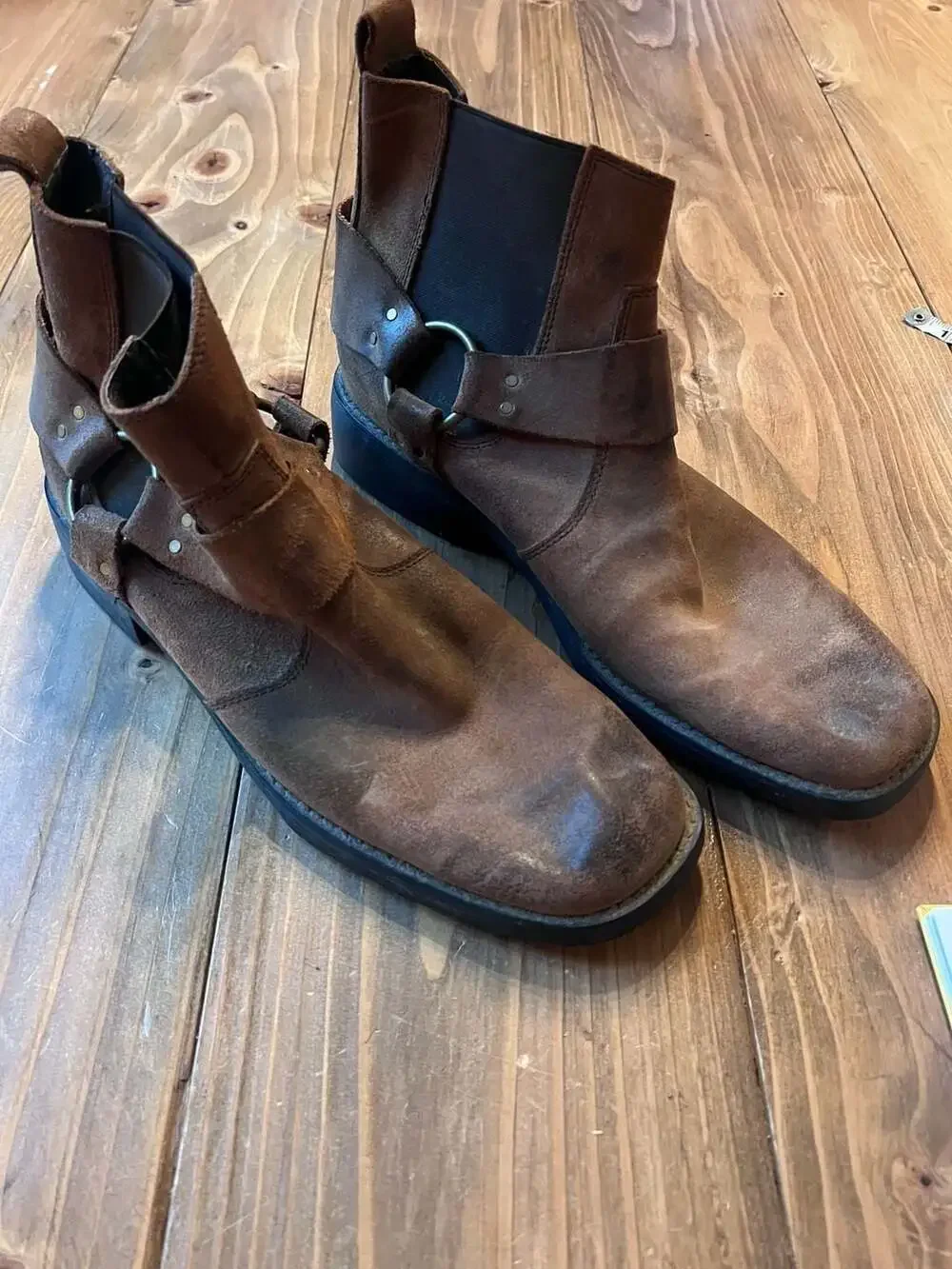 Bed Stu Brown Leather Fairbanks Harness Chelsea Ankle Boots Men's Size 11M
